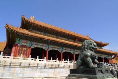 The gate of Supreme Harmony in the Forbidden City clipart