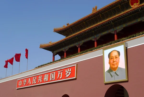 Ворота Тяньаньмэнь в Запретный город Пекина — стоковое фото