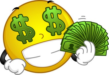 Money-loving Smiley clipart