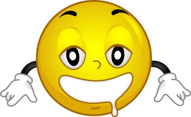 Drooling Smiley clipart