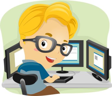 Techie Kid clipart