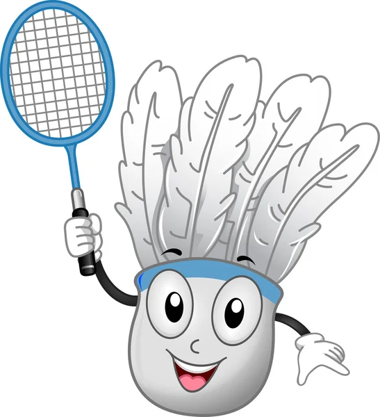 Badmintonbollen maskot — Stockfoto