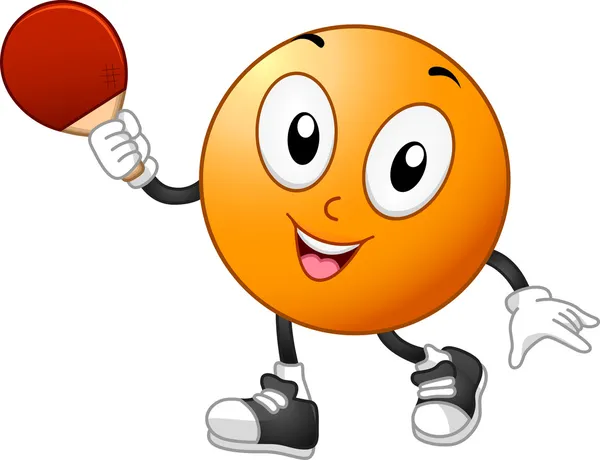 乒乓球的吉祥物 — 图库照片