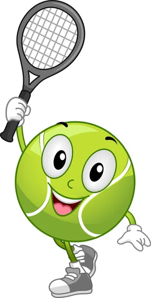 Tennis Ball Mascot — Stock Photo, Image