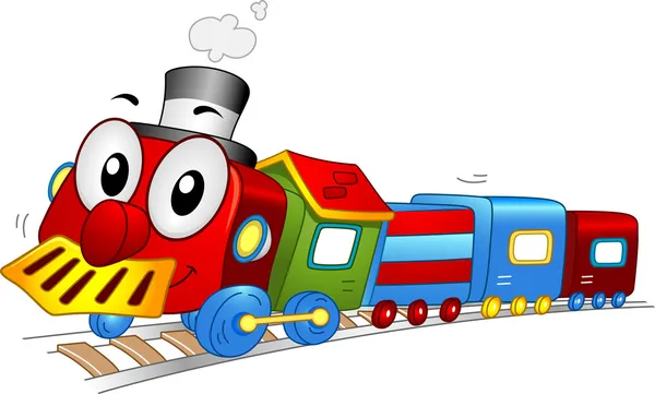Mascota de tren de juguete —  Fotos de Stock