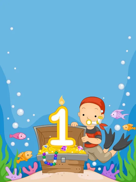 Underwater födelsedag — Stockfoto