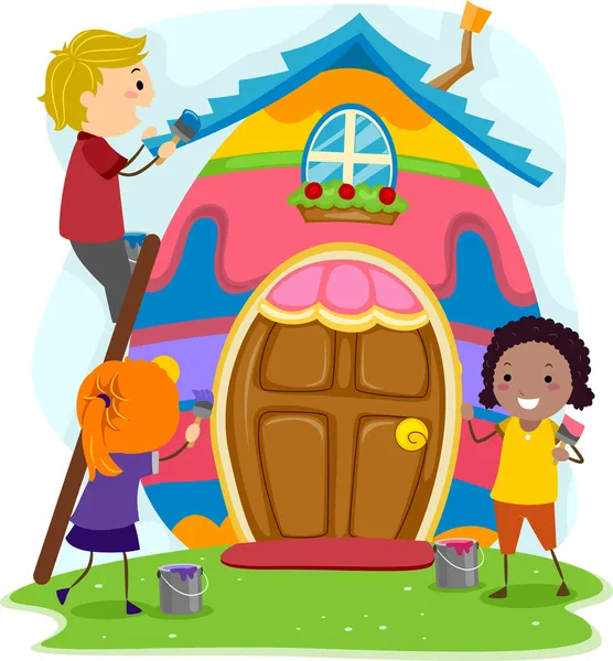 Easter Egg House — Stock Photo, Image