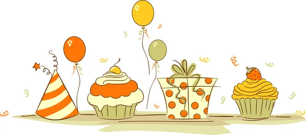 Birthday Cupcakes — Stock Photo, Image