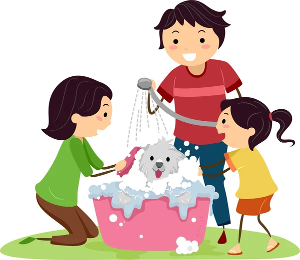 Ванна для собак — стоковое фото