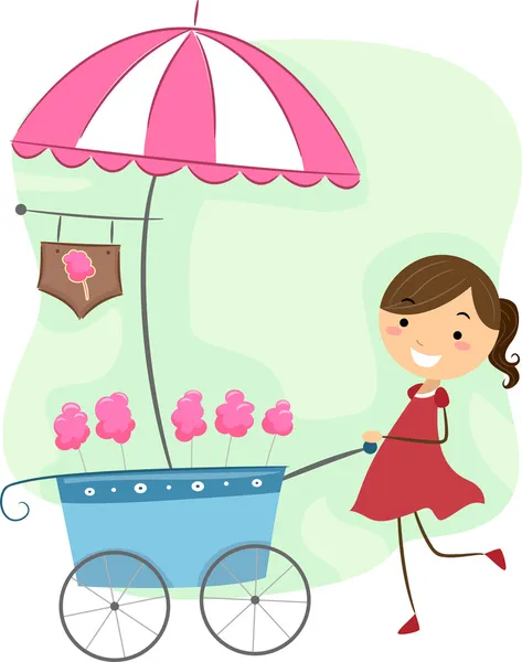 Cotton Candy Cart — Stock Photo, Image