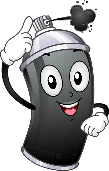 Spray Paint Mascot — Stock Photo, Image
