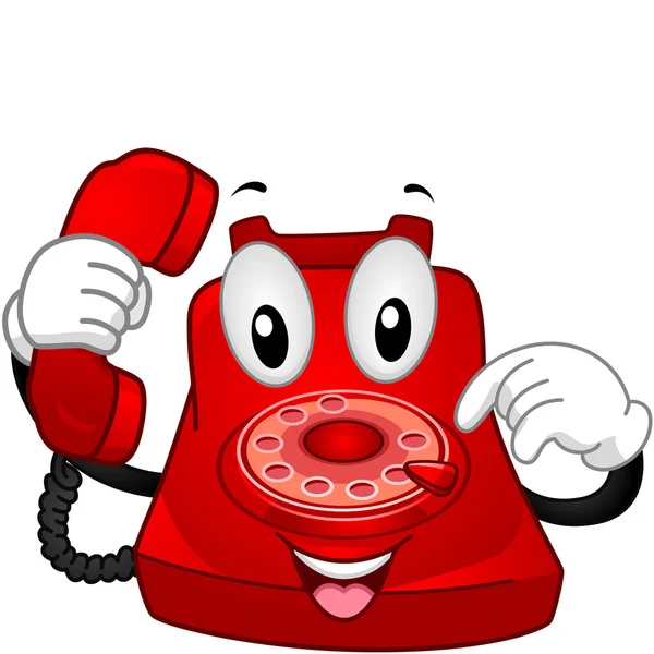 Telephone Mascot — Stock Photo, Image