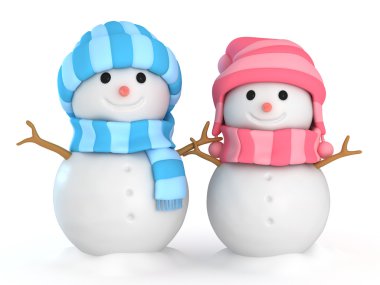 Couple Snowmen clipart