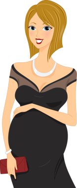 Pregnant Girl Formal clipart