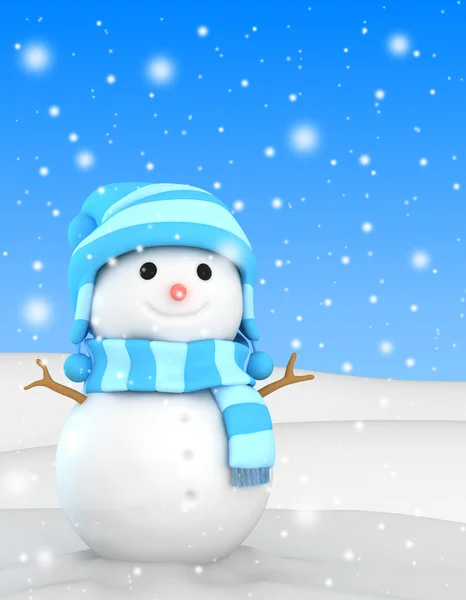 Snowman Background — Stock Photo, Image