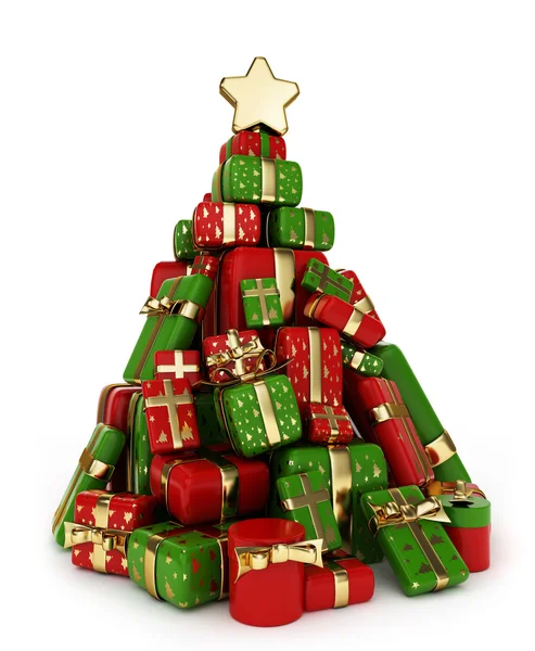 Vánoční stromeček dárky — Stock fotografie