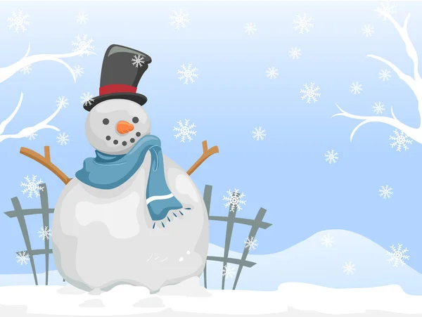 Snowman Background — Stock Photo, Image