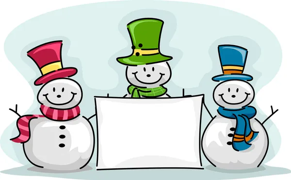 Snowman Banner — Stock Photo, Image