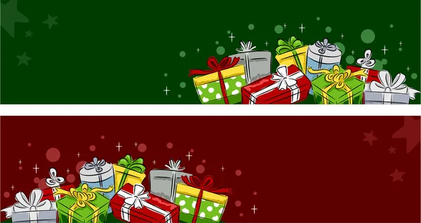 Presentes de Natal Cabeçalho — Fotografia de Stock