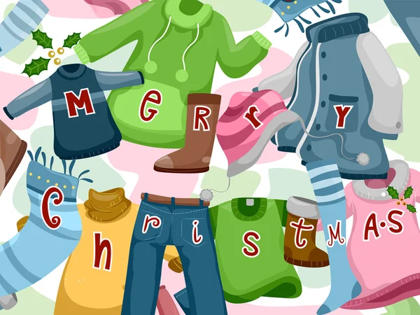 Christmas Greetings Clothes — Stock Photo, Image