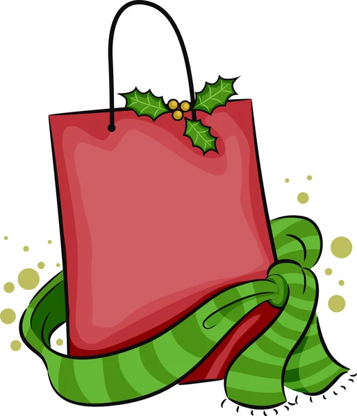Χριστούγεννα τσάντα για ψώνια — Φωτογραφία Αρχείου