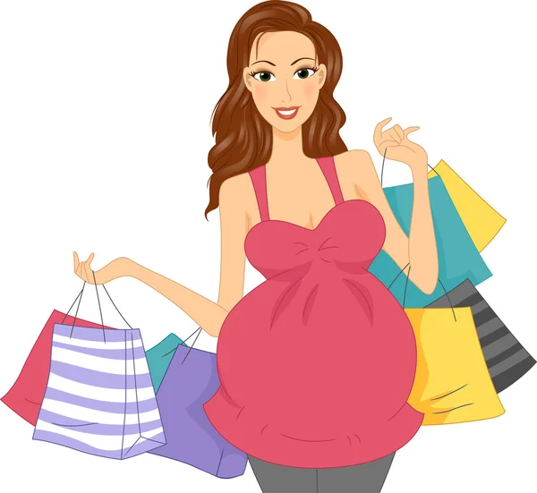 Shopper w ciąży — Zdjęcie stockowe