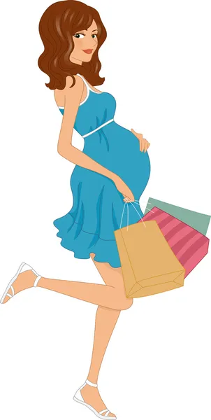 Shopper incinta — Foto Stock