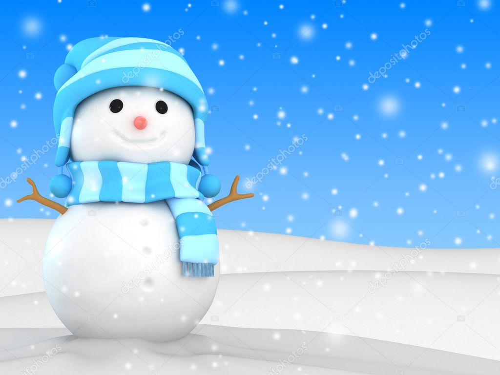 Sneeuwpop achtergrond — Stockfoto © lenmdp #8137330