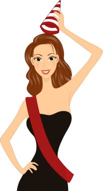 Girl Celebrant clipart