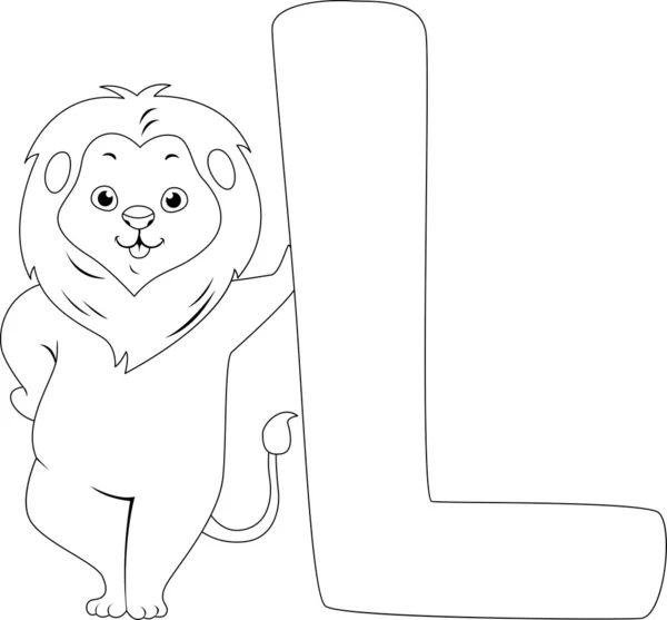 Coloring Page Lion — Stock Photo, Image