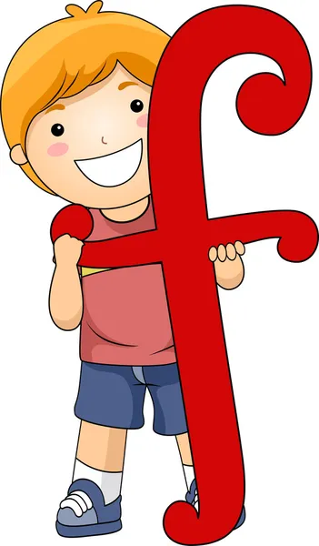 Letter Kid F — Stock Photo, Image