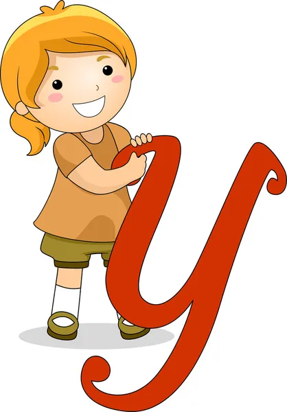Letter Kid Y — Stock Photo, Image