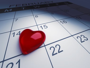 Valentine's Day Calendar clipart