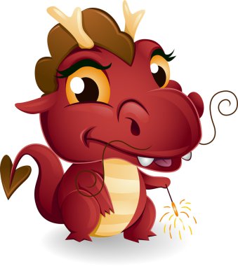 Dragon Fireworks clipart