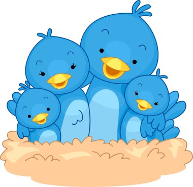 Bird Family clipart