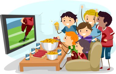 Football Fans clipart