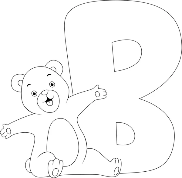Coloring Page Bear — Stock Photo, Image