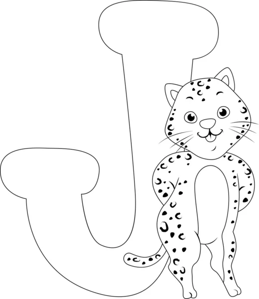 Coloring Page Jaguar — Stock Photo, Image