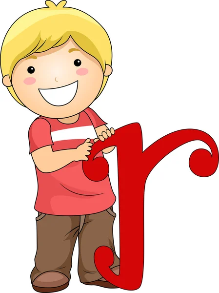 Letter Kid R — Stock Photo, Image