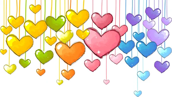 Corações coloridos — Fotografia de Stock