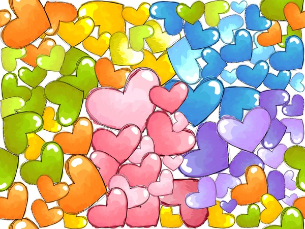 Colorful Hearts — Stock Photo, Image