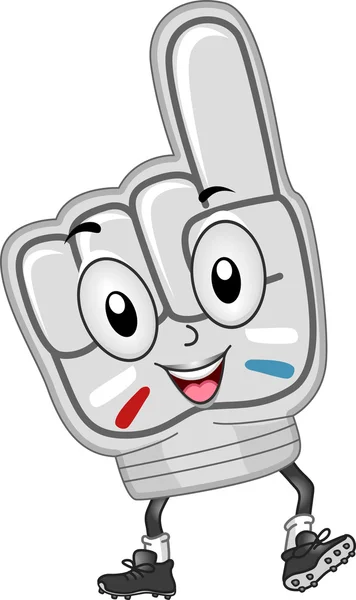 Hand Mascot — Stock Photo, Image