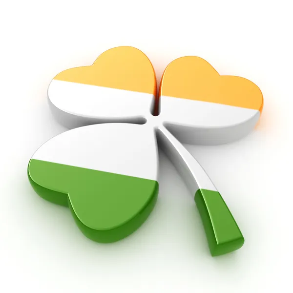 Trevo bandeira irlandesa — Fotografia de Stock