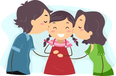 Family Kiss clipart