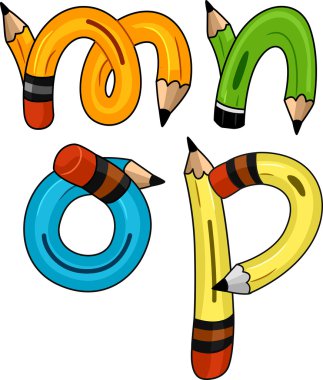 Pencil Alphabet clipart