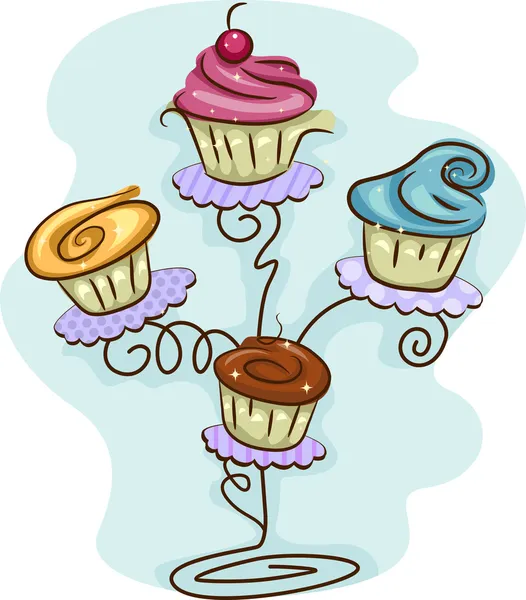 Cupcake állvány — Stock Fotó