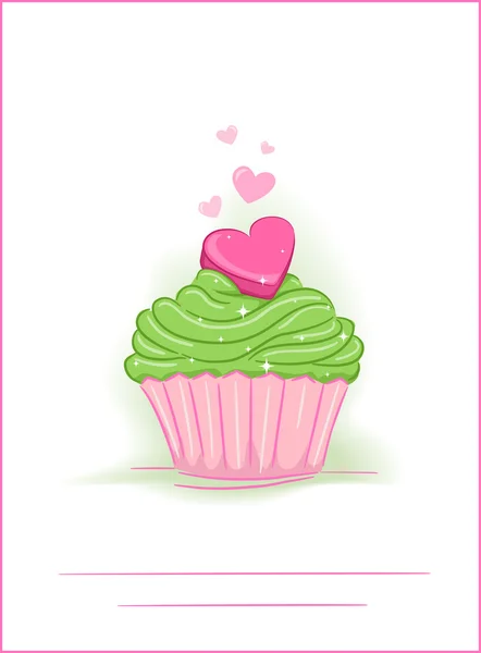 Cupcake Heart — Stock Photo, Image