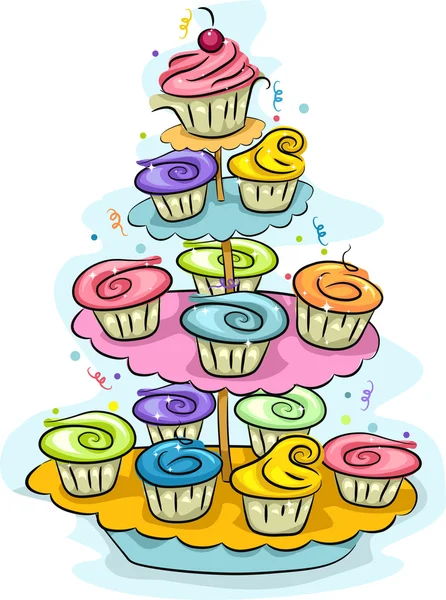 Cupcake állvány — Stock Fotó