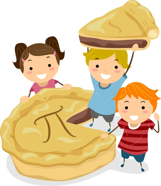 Діти пиріг — стокове фото