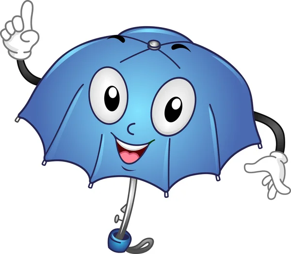 Paraplu mascotte — Stockfoto